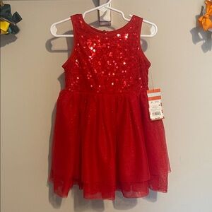 2T Cat & Jack girls red fancy party dress